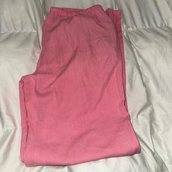 H&M Soft Pink Casual Pants- Linen - Picture 1 of 4